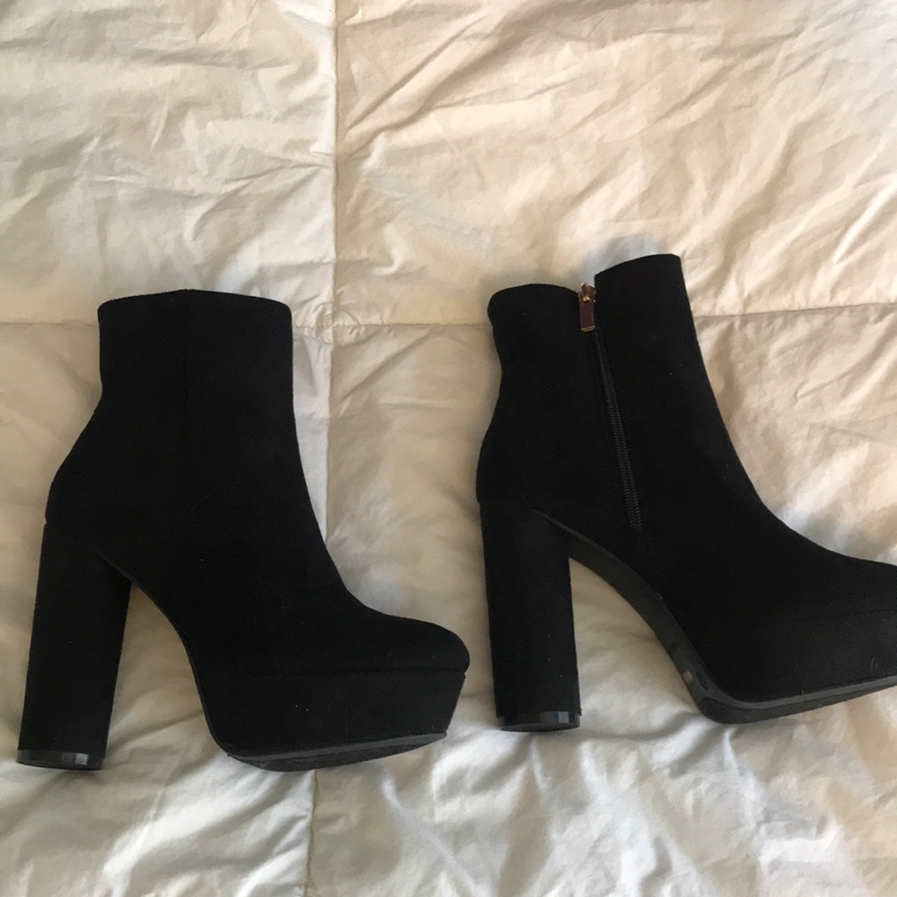 Black platform heels